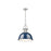 Golden Lighting Duncan Large 1-Light Chain Pendant, Pewter/Navy