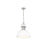 Golden Lighting Duncan Large 1-Light Chain Pendant, Pewter/White