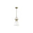 Golden Lighting Duncan 1-Light Chain Pendant, Brass/White