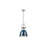 Golden Lighting Duncan 1-Light Chain Pendant, Chrome/Navy Blue