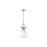Golden Lighting Duncan 1-Light Chain Pendant, Chrome/Matte White