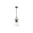 Golden Lighting Duncan 1-Light Chain Pendant, Rubbed Bronze/White - 3602-SRBZ-WH