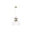 Golden Lighting Duncan 1-Light Rod Pendant, Brass/Clear