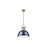 Golden Lighting Duncan Large 1-Light Rod Pendant, Brass/Navy