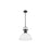 Golden Lighting Duncan Large 1-Light Rod Pendant, Black/White