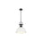 Golden Lighting Duncan Large 1-Light Rod Pendant, Black/White