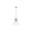Golden Lighting Duncan Large 1-Light Rod Pendant, Chrome/White - 3604-LCH-WHT