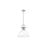 Golden Lighting Duncan Large 1-Light Rod Pendant, Chrome/White