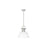 Golden Lighting Duncan Large 1-Light Rod Pendant, Pewter/White - 3604-LPW-WHT