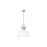 Golden Lighting Duncan Large 1-Light Rod Pendant, Pewter/White