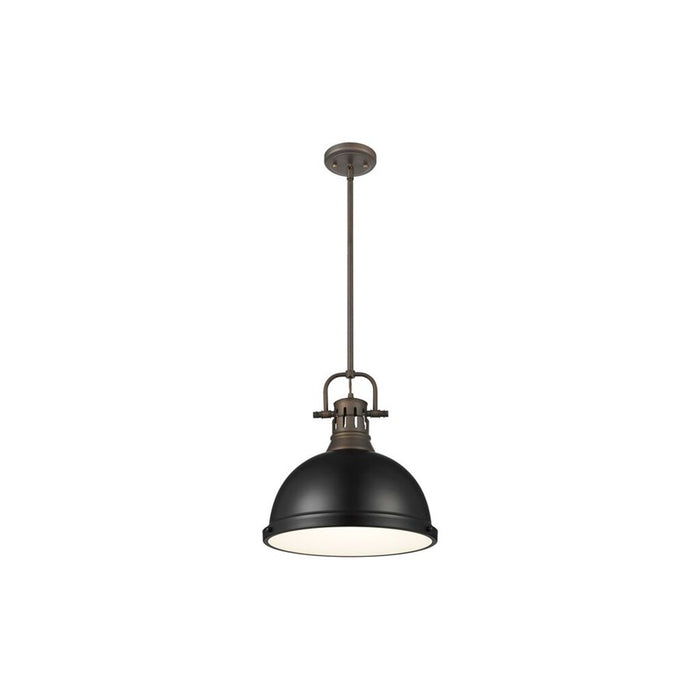 Golden Duncan 1-Light Large Pendant, Rubbed Bronze/Matte Black