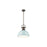Golden Lighting Duncan Large 1-Light Rod Pendant, Bronze/Seafoam