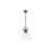 Golden Lighting Duncan Large 1-Light Rod Pendant, Bronze/White