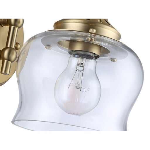 Golden Daphne 1-Light Wall Sconce, Champagne Bronze/Clear Glass