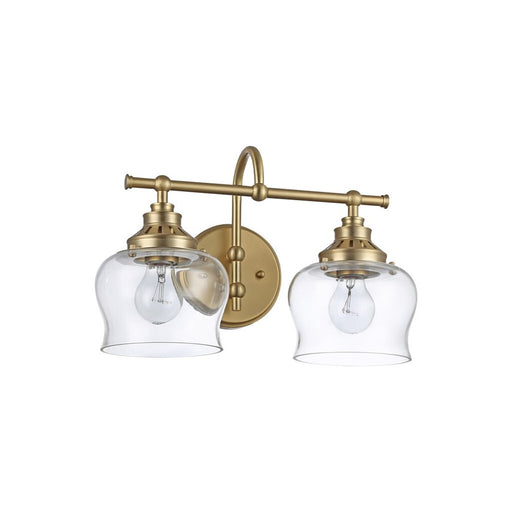 Golden Daphne 2-Light Vanity Light, Bronze/Clear Glass