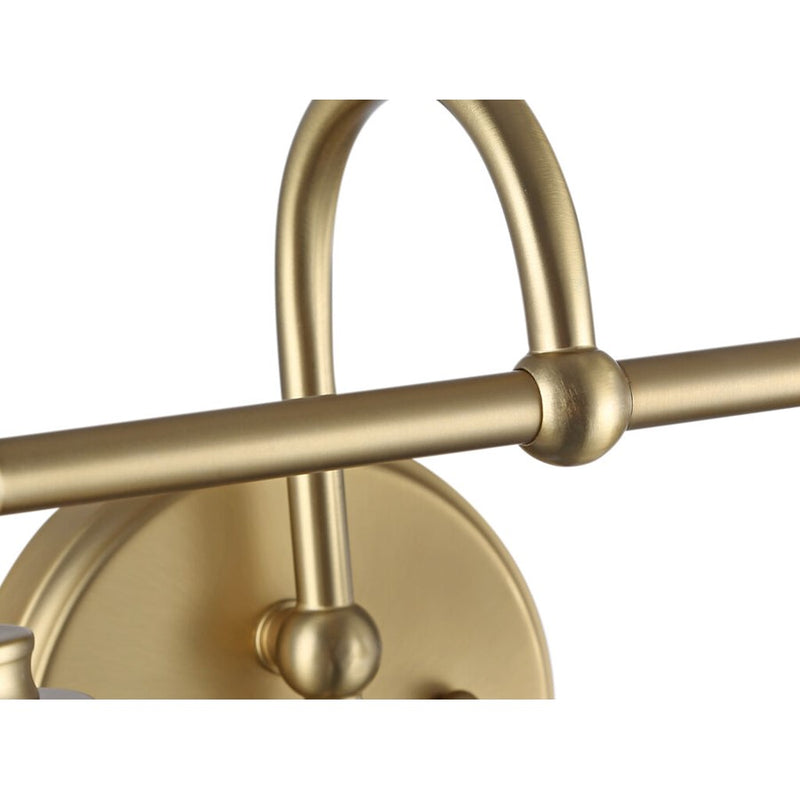 Golden Daphne 2-Light Vanity Light, Bronze/Clear Glass