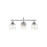Golden Lighting Daphne 3-Light Vanity Light, Chrome/Clear Glass - 3610-BA3CH-CLR