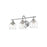 Golden Lighting Daphne 3-Light Vanity Light, Chrome/Clear Glass