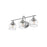 Golden Lighting Daphne 3-Light Vanity Light, Chrome/Clear Glass
