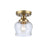 Golden Daphne 1-Light Semi-Flush, Champagne Bronze/Clear Glass
