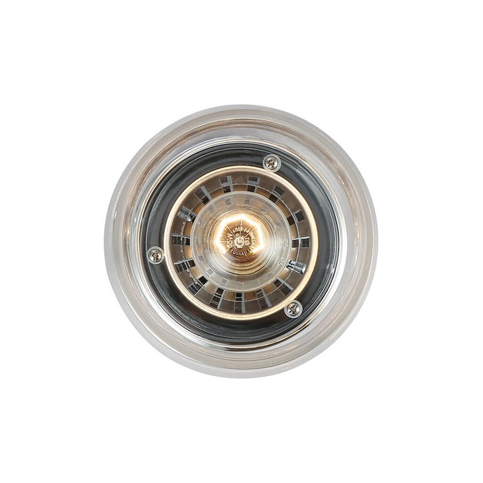 Golden Lighting Daphne 1-Light Semi-Flush, Chrome/Clear Glass