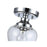 Golden Lighting Daphne 1-Light Semi-Flush, Chrome/Clear Glass