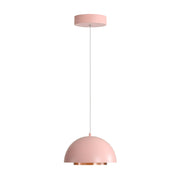 Golden Lighting Solsken 12in 1-Light LED Pendant | Modern Dusty Rose and Aged Copper Steel | Kitchen Island & Dining Room | Model 3632-12 DRS-ACR