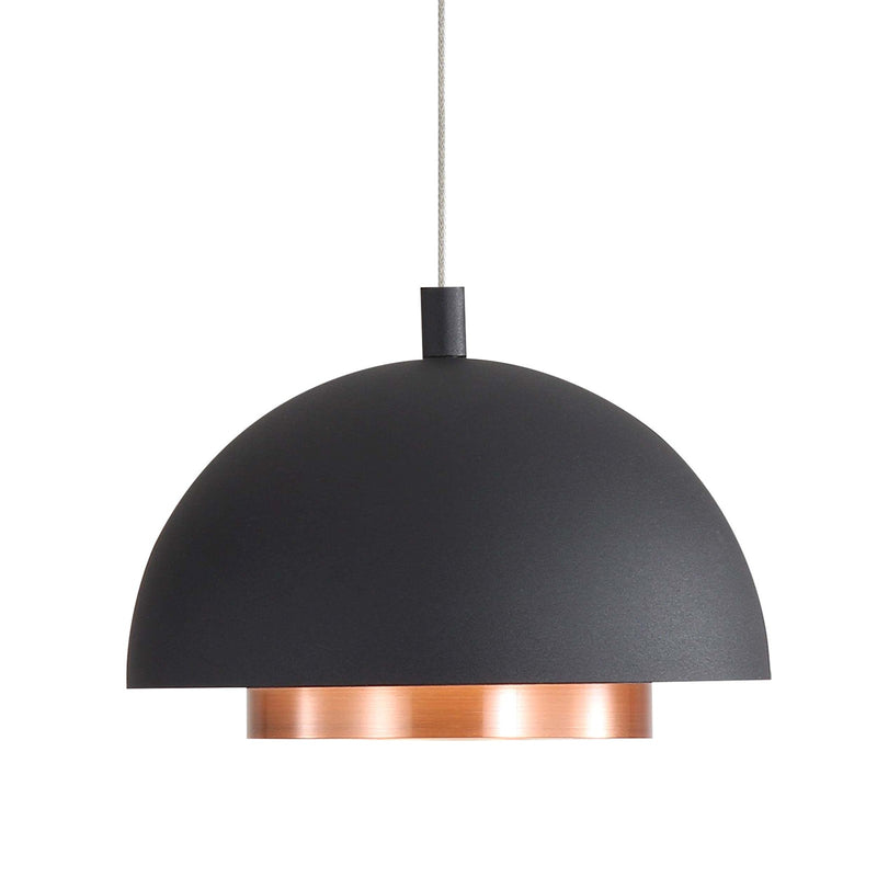 Golden Lighting Solsken 7in 1-Light LED Pendant | Modern Sand Black and Aged Copper Steel | Kitchen Island & Dining Room | Model 3632-7 SNB-ACR