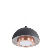 Golden Lighting Solsken 7in 1-Light LED Pendant | Modern Sand Black and Aged Copper Steel | Kitchen Island & Dining Room | Model 3632-7 SNB-ACR
