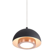 Golden Lighting Solsken 7in 1-Light LED Pendant | Modern Sand Black and Aged Copper Steel | Kitchen Island & Dining Room | Model 3632-7 SNB-ACR