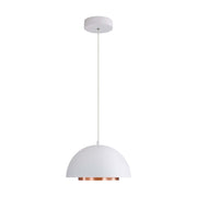 Golden Lighting Solsken 7in 1-Light LED Pendant | Modern Sand White and Aged Copper Steel | Kitchen Island & Dining Room | Model 3632-7 SNW-ACR