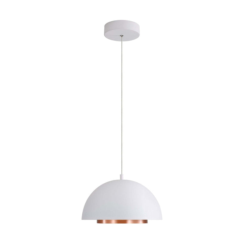 Golden Lighting Solsken 7in 1-Light LED Pendant | Modern Sand White and Aged Copper Steel | Kitchen Island & Dining Room | Model 3632-7 SNW-ACR