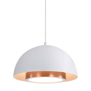 Golden Lighting Solsken 7in 1-Light LED Pendant | Modern Sand White and Aged Copper Steel | Kitchen Island & Dining Room | Model 3632-7 SNW-ACR