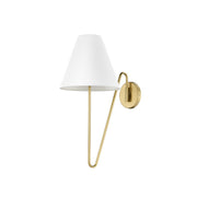 Golden Kennedy 1-Light Swing Arm, Champagne Bronze/Ivory Linen - 3690-A1WBCB-IL