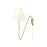 Golden Kennedy 1-Light Swing Arm, Champagne Bronze/Ivory Linen
