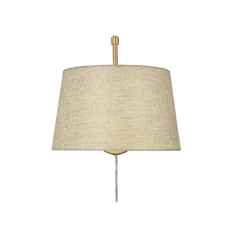 Golden Ryleigh 1-Lt Swing Arm, Champagne Bronze/Natural Sisal - 3694-A1WBCB-NS