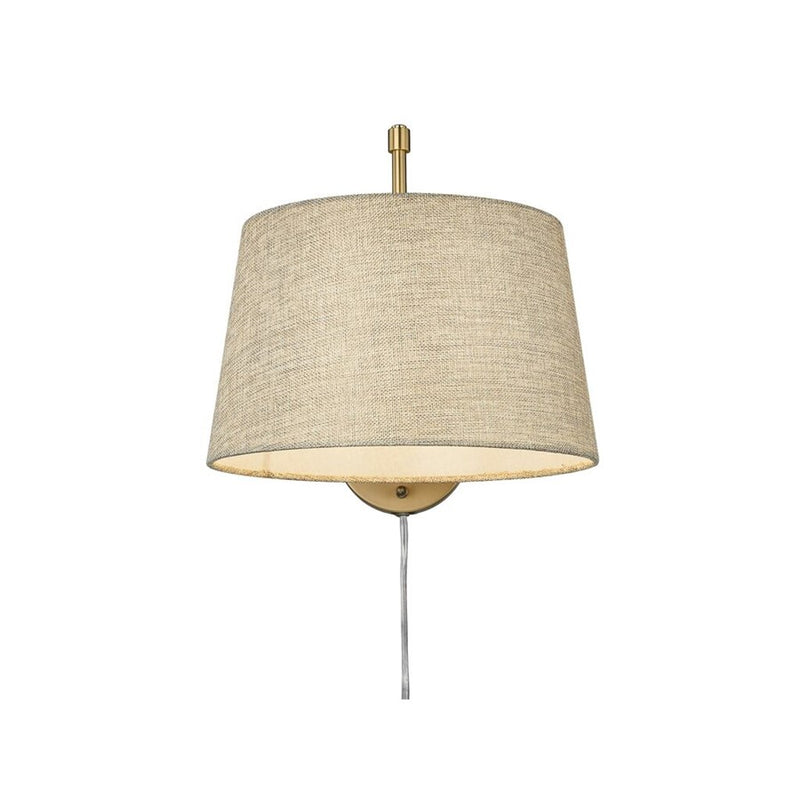 Golden Ryleigh 1-Lt Swing Arm, Champagne Bronze/Natural Sisal