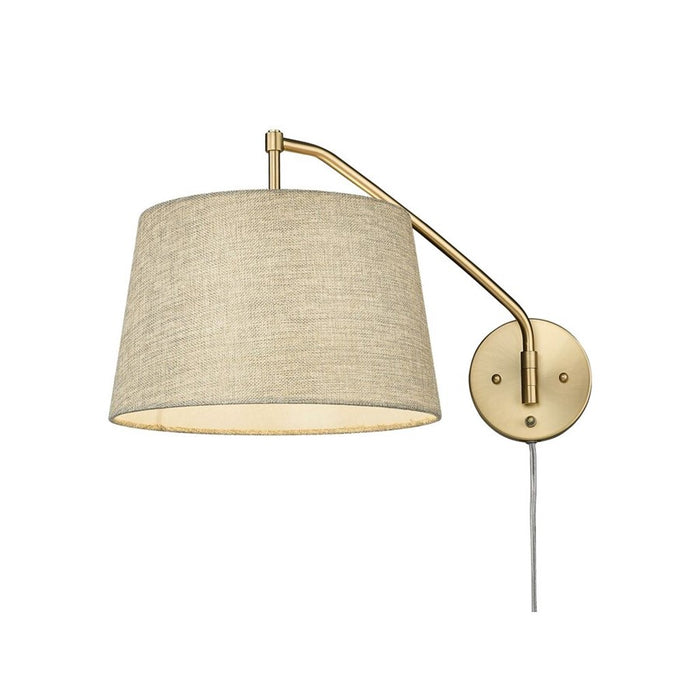 Golden Ryleigh 1-Lt Swing Arm, Champagne Bronze/Natural Sisal