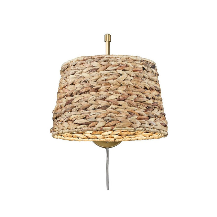 Golden Ryleigh 1-Lt Swing Arm, Champ Bronze/Woven Sweet Grass