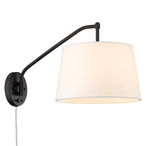 Golden Lighting Ryleigh Articulating 1-Light Sconce, Black