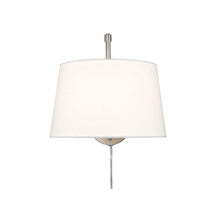 Golden Lighting Ryleigh 1-Light Swing Arm, Pewter/Modern White - 3694-A1WPW-MWS