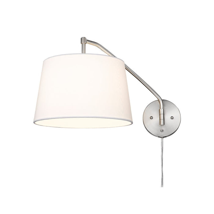 Golden Lighting Ryleigh 1-Light Swing Arm, Pewter/Modern White