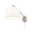 Golden Lighting Ryleigh 1-Light Swing Arm, Pewter/Modern White