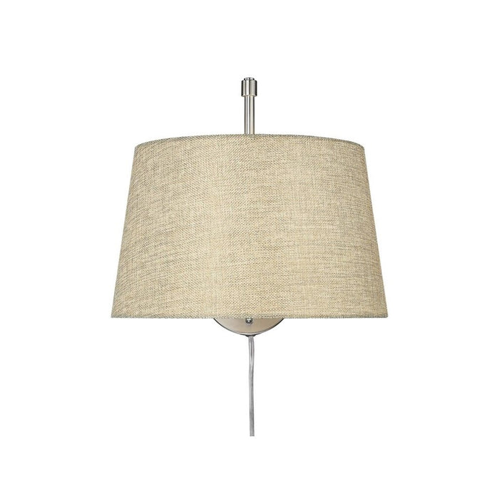 Golden Lighting Ryleigh 1-Light Swing Arm, Pewter/Natural Sisal