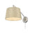 Golden Lighting Ryleigh 1-Light Swing Arm, Pewter/Natural Sisal