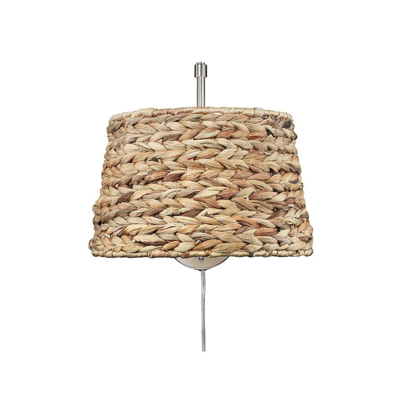 Golden Ryleigh 1-Light Swing Arm, Pewter/Woven Sweet Grass - 3694-A1WPW-WSG
