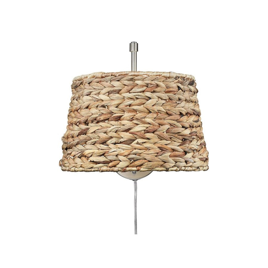 Golden Ryleigh 1-Light Swing Arm, Pewter/Woven Sweet Grass - 3694-A1WPW-WSG