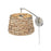 Golden Ryleigh 1-Light Swing Arm, Pewter/Woven Sweet Grass