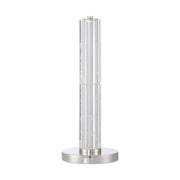 Golden Lighting Crystallo 18in 1-Light Table Lamp | Glam Polished Nickel and Cloudy Crystal | Bedroom & Living Room | Model 3726-TL18 PN-CY