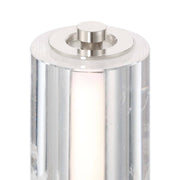 Golden Lighting Crystallo 18in 1-Light Table Lamp | Glam Polished Nickel and Cloudy Crystal | Bedroom & Living Room | Model 3726-TL18 PN-CY